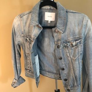 Aritzia Talula Cropped Jean jacket light denim